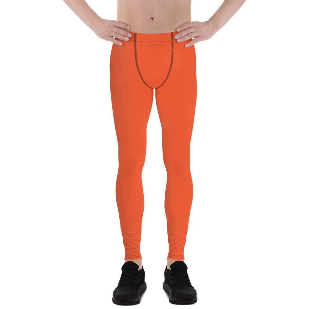 Flame orange Men's Leggings ⋆ KraziLegs